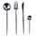 Servizio Set di Posate 24 Pezzi in Acciaio Inox VdE Tivoli 1996 Preciosa Nero