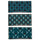 Set 3 Vassoi 24,5x13x2 cm  in Ceramica VdE Tivoli 1996 Vetiver Ottanio Nero e Oro