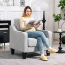 Poltrona da Salotto 77x77x86 cm a Molle Insacchettate in Tessuto Grigio  