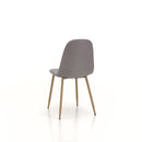 Set 4 Sedie 43,5x41,5x87,5 cm in Tessuto Grigio Chiaro