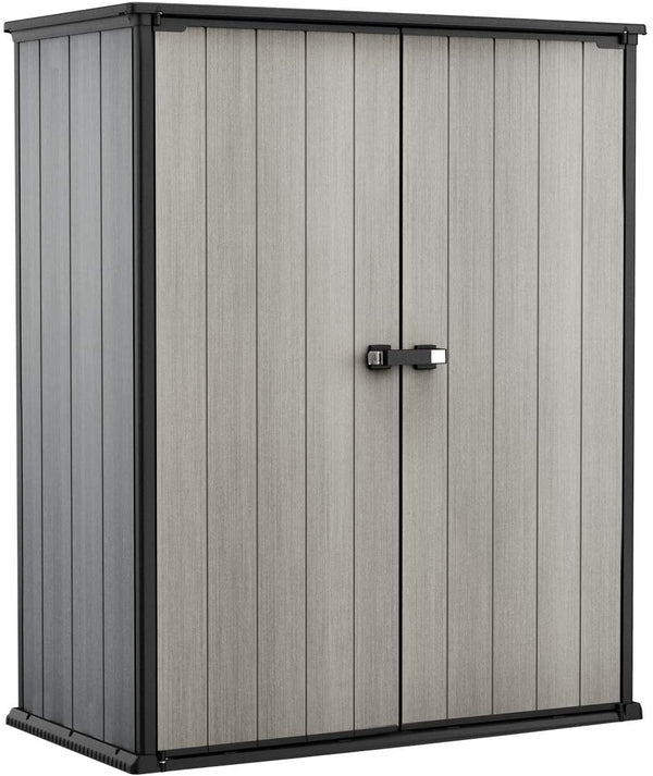 Armadio Porta Attrezzi da Giardino 140x170,4x73,6 cm in Resina Keter Hight Store Grigio prezzo