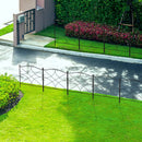 Recinzione Esterna a 5 Pannelli 305x62 cm Configurabile in Metallo Nero   
