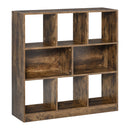 Libreria 3 Ripiani 8 Vani 97,5x30x100 cm in MDF Marrone Rustico