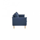 Divano 3 Posti Florin 188x84x51 h cm in Tessuto Blu