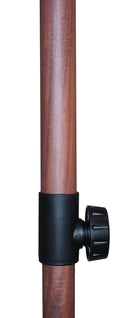 Ombrellone da Giardino 3x2 m Palo Ø38 mm in Alluminio Effetto Legno Tessuto Poliestere Trend Wood Taupe