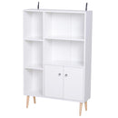 Mobiletto Libreria con Piedini in Legno di Pino Bianco 80x23.5x118 cm 