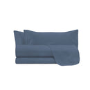 Set Lenzuola Sopra Sotto e 2 Federe Linea Water Washed Blu