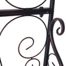 Arco da Giardino Piante Rampicanti in Metallo Nero 120x30x226 cm 