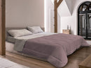 Trapunta Invernale in Microfibra 300gr Double Face Rosa Antico\/Grigio Chiaro Varie Misure