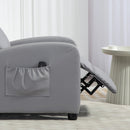 Poltrona Relax Massaggiante 68x88x98 cm con Telecomando e 8 Programmi Reclinazione e Poggiapiedi Grigio Chiaro 