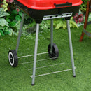 Barbecue a Carbone Carbonella con Coperchio e Ruote 