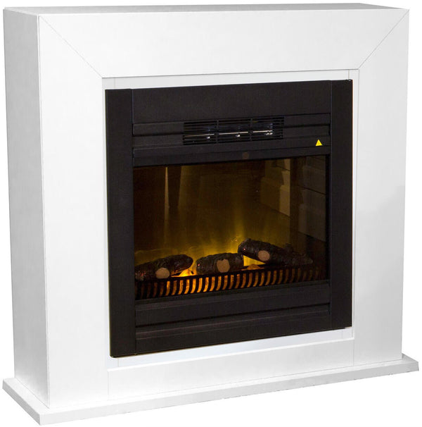 online Camino Elettrico da Pavimento Effetto Fiamma 1800W Ruby Fires Adra Lucius Bianco