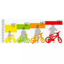 Bicicletta per Bambine 14" Disney Princess Freni Caliper e Stabilizzatori in Acciaio Hi-Ten Rosa