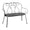 Panchina da Giardino 105x48xh88 cm in Metallo New Old Antracite