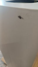 Pattumiera Sistema di Raccolta Rifiuti 120x30xh80 cm In Acciaio Verniciato 4 Scomparti Bianco Seconda Scelta