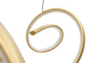 Lampadario LED Uter Oro 80x20x120 cm in Alluminio e Ferro e PVC Nero e Bianco      