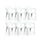 Set 6 Sedie da Giardino Keter Julie 61,5x58,5x79 cm Effetto Legno Bianco