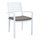 Poltrona Formentera con Cuscino 46x62x84 h cm in Alluminio Bianco