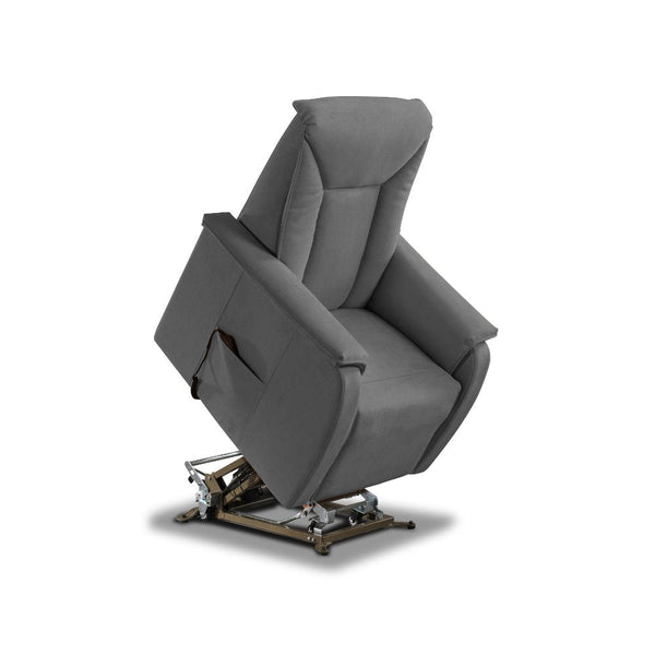 Poltrona Alzapersona Elettrica 2 Motori 82x108x84 cm Baila in Microfibra Dispositivo Medico 1 Grigio Scuro sconto