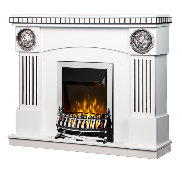 Camino Elettrico da Pavimento 105x120x33 cm Effetto Fiamma 2000W Prometeo & Galileo Silver Bianco/nero online