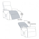 Poltrona Alzapersona Elettrica 2 Motori 73x94x103 cm in Tessuto Grigio