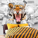 Fotomurale - Tiger Jump 300X210 cm Carta da Parato Erroi