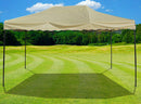 Gazebo da Giardino Pieghevole 4,5x3m in Acciaio e Tessuto Oxford Beige
