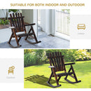Sedia a Dondolo da Giardino 97x71x100 cm in Legno di Abete Carbonizzato