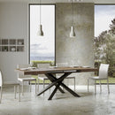 Tavolo Allungabile 200-460x90x77 cm Volantis Noce Telaio Antracite 