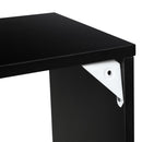 Libreria da Parete 60x25x60 cm Ripiani Asimmetrici in Legno Truciolare Nero