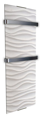 Scaldasalviette da Bagno in Vetro Temperato 120x46cm 1200W CheminArte Onda