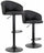 Set 2 Sgabelli 51x44x60/80 cm in Similpelle Base Nera Nero