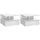 Set 2 Comodini Sospesi 35x32x22,5 cm in Legno  Bianco Lucido
