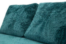 Divano Letto Faster Petrolio 150x100x80 cm in Spugna e Poliestere Verde acqua      