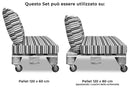 Cuscini per Pallet 120x60 cm Seduta e Schienale in Similpelle Mariotti Belem Bianco