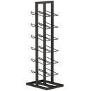Cantinetta Vini Portabottiglie da Terra 31x23x84,5 cm Capienza per 12 Bottiglie in Metallo Nero      