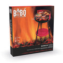 Barbecue a Carbone Carbonella Rotondo Ø42x77 cm con Vassoio in Acciaio al Carbonio Rosso      