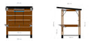 Gazebo Struttura Bar Keter Signature Bar 230x200x238 cm in Resina Effetto Legno Grigio Grafite e Noce