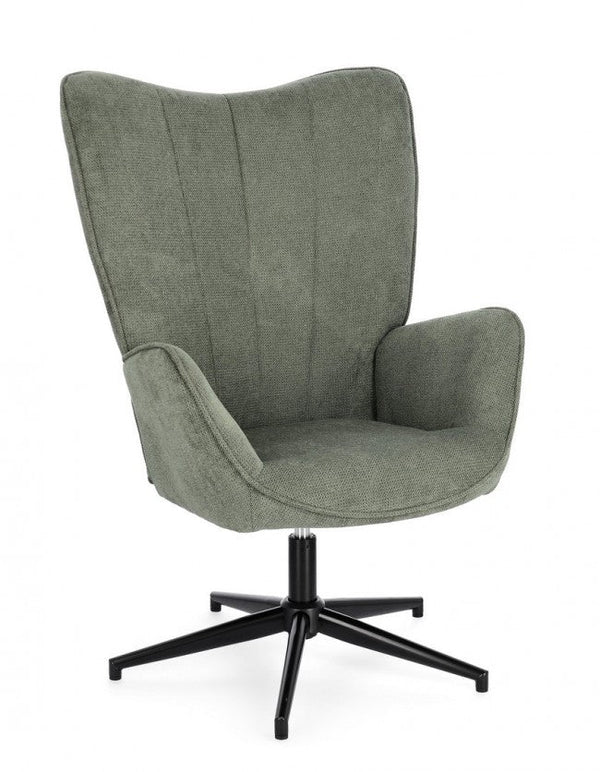sconto Poltrona Soggiorno 69x72x106 cm Inas in Tessuto Verde