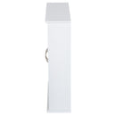 Armadietto Portaoggetti da Parete per Bagno e Cucina 3 Ripiani in Legno Bianco 53.5x16x62.5 cm 
