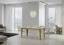 Tavolo Allungabile 180-284x90x80 cm Flame Evolution Bianco Frassino