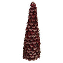 Albero legno amaranto oro pigna cm Ø15xh38