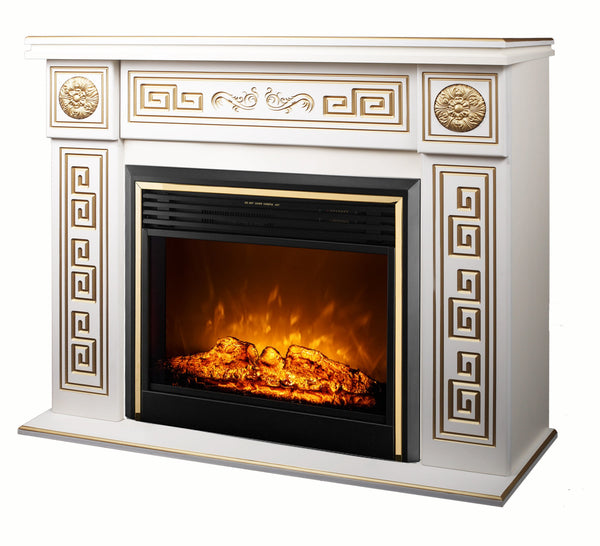 acquista Camino Elettrico da Pavimento 101x140x33 cm Effetto Fiamma 1950W Versailles maxi & Richi Avorio