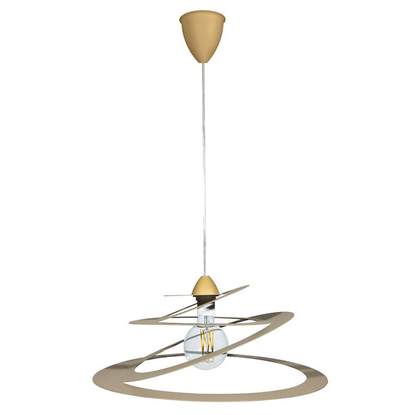sconto Sospensione 1xE27 Montatura Tonda Sabbia E-Energy Eleonora