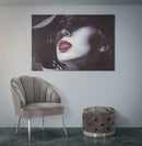 Stampa su Tela con Applicazioni Lady Lady Hat 120x3,8x80 cm in Legno di Pino e Canvas Multicolor-6