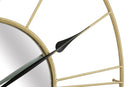 Orologio/Specchio Glam Stick Ø80x6 cm in Ferro Oro e Nero-7
