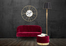 Orologio/Specchio Glam Stick Ø80x6 cm in Ferro Oro e Nero-8