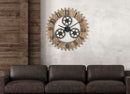 Orologio da Muro Ingranaggio Plus Ø60x4 cm in Ferro e MDF Nero-8
