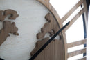 Orologio da Muro World Class Ø60x6 cm MDF e in Ferro Marrone-4