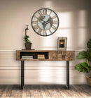 Orologio da Muro World Class Ø60x6 cm MDF e in Ferro Marrone-6